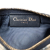 Christian Dior AB Dior Blue Canvas Fabric Oblique Saddle Wallet On Chain Italy