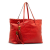 Gucci B Gucci Red Calf Leather Bamboo Tassel Tote Italy