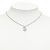 Christian Dior B Dior Silver Brass Metal Logo Charm Necklace Italy