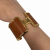 Hermès Olympe bracelet in cannelle & gold plate