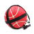 Prada A Prada Red with Black Chemical Fiber Fabric Logo Print Basket Ball China