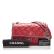 Chanel B Chanel Red Calf Leather Crumpled Chain All Over Flap Italy