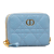 Christian Dior AB Dior Blue Light Blue Lambskin Leather Leather Cannage Coin Pouch Italy