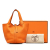 Hermès AB Hermès Orange Calf Leather Clemence Picotin 18 France