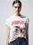 The Kooples T-SHIRT AUS ROCKIGER BAUMWOLLE WEISS MIT ADLER-PRINT