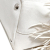 Prada AB Prada White Canvas Fabric Feather-Trimmed Canapa Satchel Italy