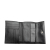 Prada B Prada Black Calf Leather Saffiano Trifold Compact Wallet Italy