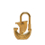 Hermès AB Hermès Gold Gold Plated Metal L’Air De Paris Sailing Boat Cadena Lock Charm France