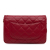 Chanel AB Chanel Red Lambskin Leather Leather Classic Lambskin Wallet on Chain France