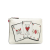 Fendi AB Fendi White Calf Leather Roma Playing Cards Zip Clutch Italy