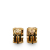 Hermès B Hermès Gold with Orange Gold Plated Metal Enamel Clip On Earrings France