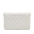 Chanel B Chanel White Calf Leather Enchained Flap Wallet on Chain Italy