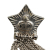 Chanel AB Chanel Silver Brass Metal Star CC Fringe Drop Push Back Earrings France