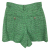 Chanel mini shorts in green tweed
