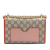 Gucci B Gucci Brown Beige with Orange Coated Canvas Fabric GG Supreme Padlock Crossbody Bag Italy
