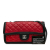 Chanel AB Chanel Red with Black Lambskin Leather Leather Medium Lambskin Graphic Flap Italy
