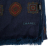 Chanel AB Chanel Blue Navy Silk Fabric Printed Cashmere Scarf Italy