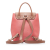 Louis Vuitton B Louis Vuitton Pink with Brown Calf Leather Lockme Backpack France