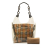 Burberry B Burberry Brown Beige Canvas Fabric Plastic and House Check Shopper Tote Italy