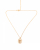 Christian Dior CD Rhinestone Padlock Charm Necklace