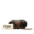 Fendi AB Fendi Brown with Black Coated Canvas Fabric Mini Zucca Glazed Cage Baguette Italy