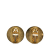 Hermès B Hermès Pink with Gold Gold Plated Metal Round Logo Clip On Earrings France