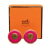 Hermès B Hermès Pink with Gold Gold Plated Metal Round Logo Clip On Earrings France