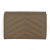 Saint Laurent Cassandre Small Chevron Quilted Lambskin Leather FLA Wallet Dusty Grey