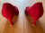 Bruno Magli Escarpins rouges brodés vintage !