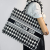 Christian Dior Book Tote Medium Embroidery Canvas Bag Macro Pied-de-Poule Black & White