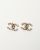 Chanel Cc Rhinestone Earrings