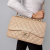Chanel Classic Double Flap Jumbo Matelassè Caviar Leather 2-Ways Flap Handbag Beige