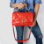 Chanel 19 Medium Matelassè Lambskin Leather 2-Ways Flap Handbag Red
