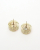 Chanel Coco Mark Resin Rhinestone Earrings