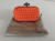 Bottega Veneta Knot Clutch en soie orange et profils  en serpent' d'eau