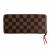 Louis Vuitton Clemence Canvas Long Zip Around Wallet Damier Ebene