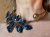 Elie Saab Magnificent blue and gold floral collar necklace