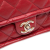 Chanel B Chanel Red Lambskin Leather Leather Small Quilted Lambskin Chain Link Flap Italy
