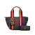 Fendi B Fendi Blue Denim Denim Fabric Mini Lock Shopping Tote Italy