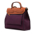 Hermès B Hermès Purple Plum with Brown Canvas Fabric Toile Herbag Zip 31 France