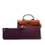 Hermès B Hermès Purple Plum with Brown Canvas Fabric Toile Herbag Zip 31 France