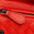 Bottega Veneta B Bottega Veneta Red Calf Leather Intrecciato Chain Flap Crossbody Italy