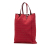 Fendi B Fendi Red Canvas Fabric Zucchino Tote Italy