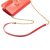 Ferragamo B Ferragamo Red Calf Leather Small skin and Suede C Clutch With Chain Italy