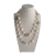 Chanel Crystal Pearls CC Metal & Faux Pearls 2-Ways Long Necklace Silver