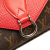 Louis Vuitton B Louis Vuitton Brown with Red Monogram Canvas Canvas Monogram Epi Saint Michel Spain