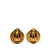 Chanel B Chanel Gold Gold Plated Metal CC Round Clip On Earrings France
