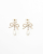 Chanel Coco Mark Ribbon Pearl Dangling Earrings