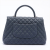 Chanel Coco Handle Large Caviar 2way Navy Blue Ruthenium