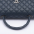 Chanel Coco Handle Large Caviar 2way Navy Blue Ruthenium